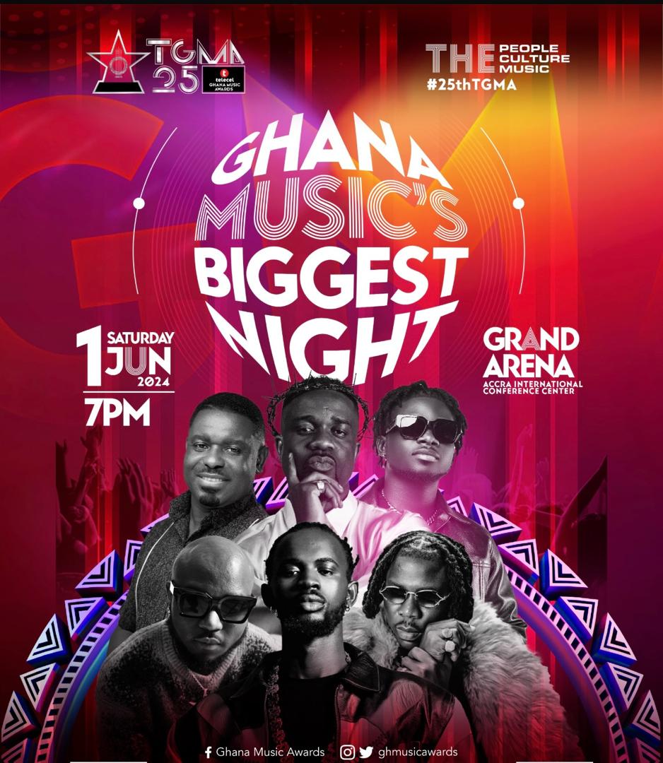 Sarkodie,King Promise,Black Sherif, Stonebwoy, others to perform at 25th TGMA