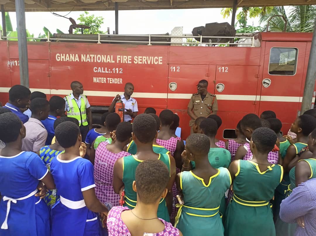 Firefighters, NCCE educate pupils in Ketu North Municipal on fire safety