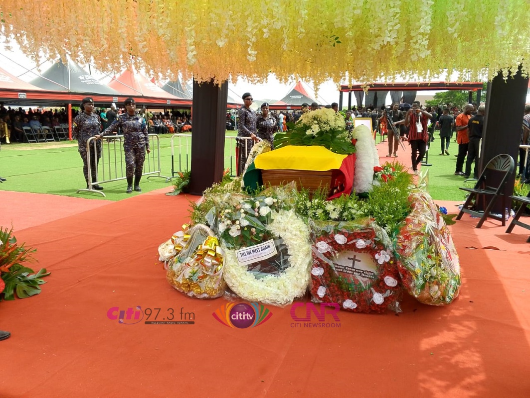 Late John Kumah laid to rest in solemn burial service [Photos]