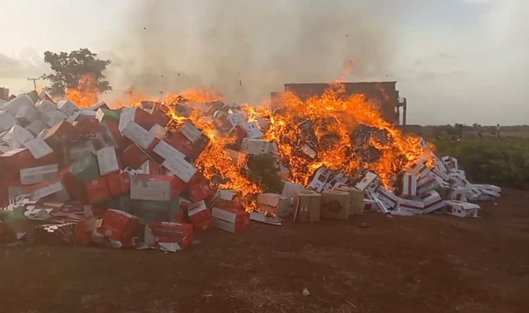 Millions of seized tobacco products destroyed in Tamale