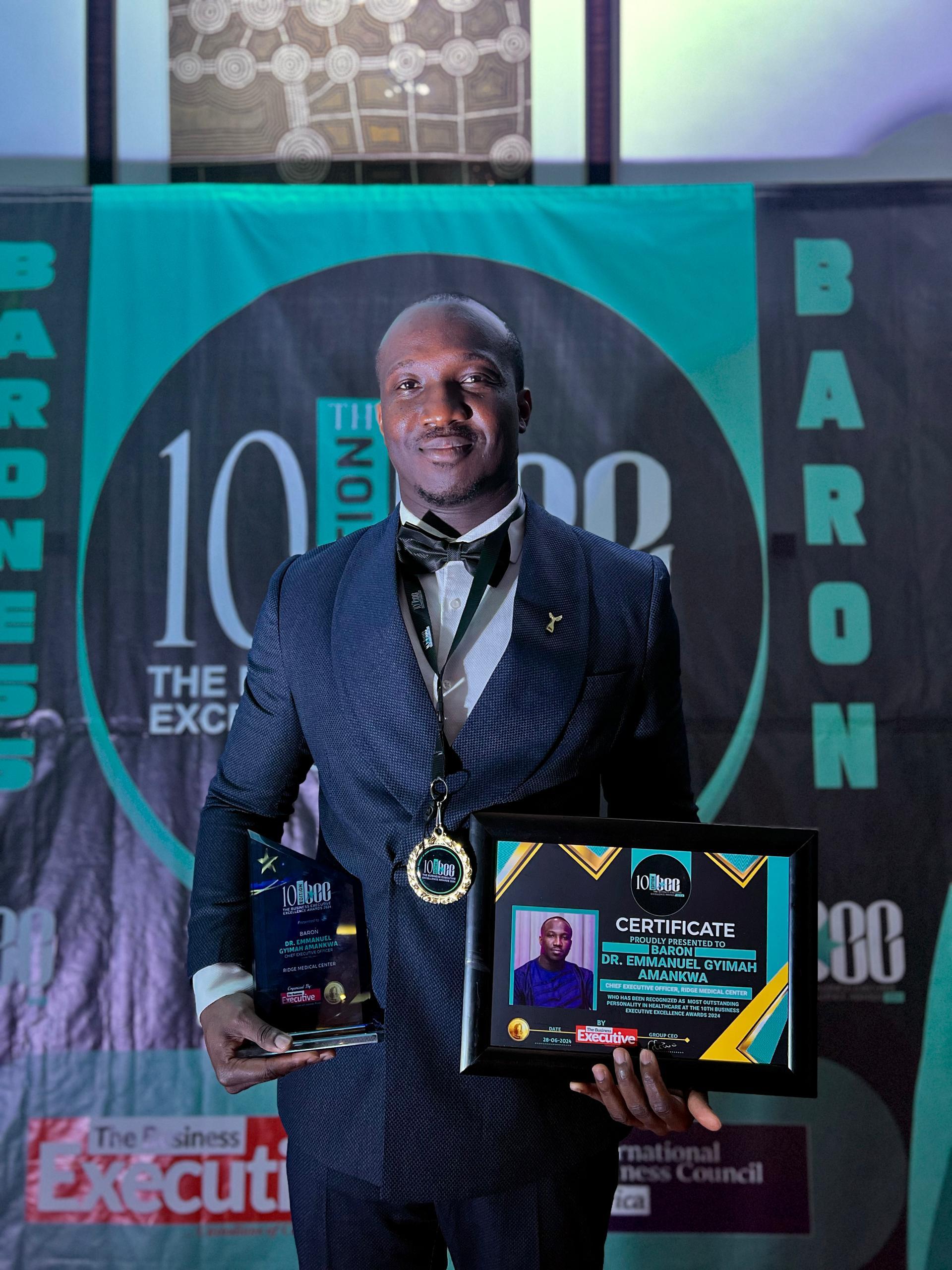 Ridge Medical Centre CEO wins Ghana’s Most Oustanding Personality in Healthcare