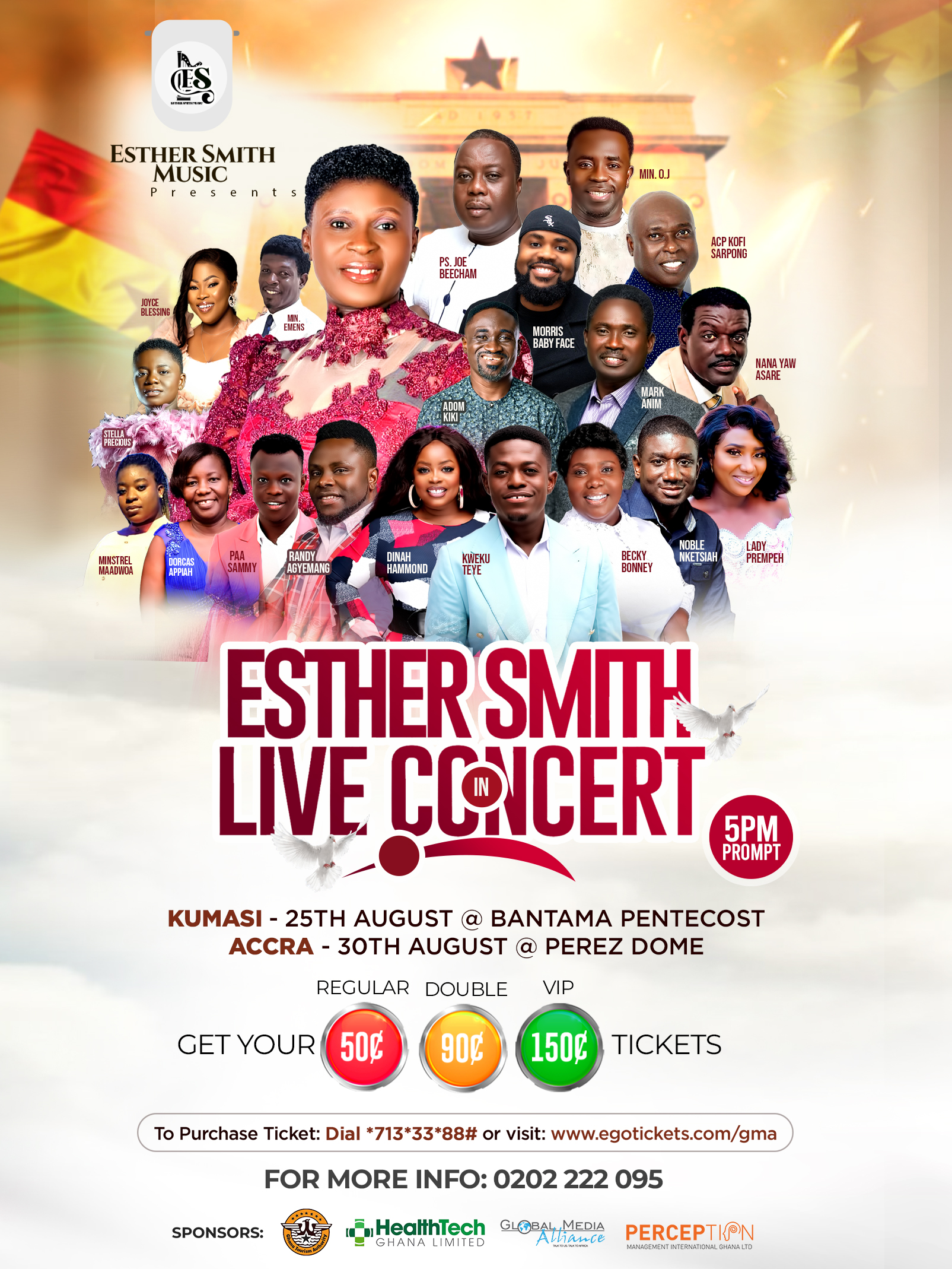Top stars for Esther Smith Concert as ticket sales go live