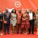 Staff of Serene Insurance in a group photograph pose with the awards won at the 7th Ghana Insurance Awards at the Labadi Beach Hotel in Accra.