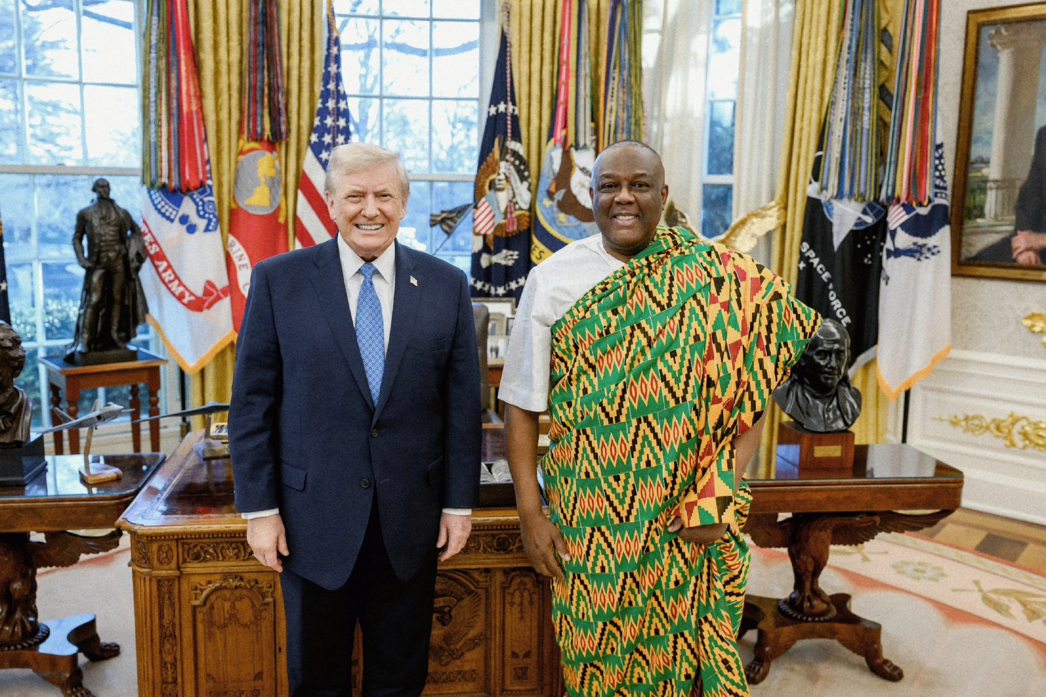 Ghana’s Ambassador Victor Smith presents credentials to Trump
