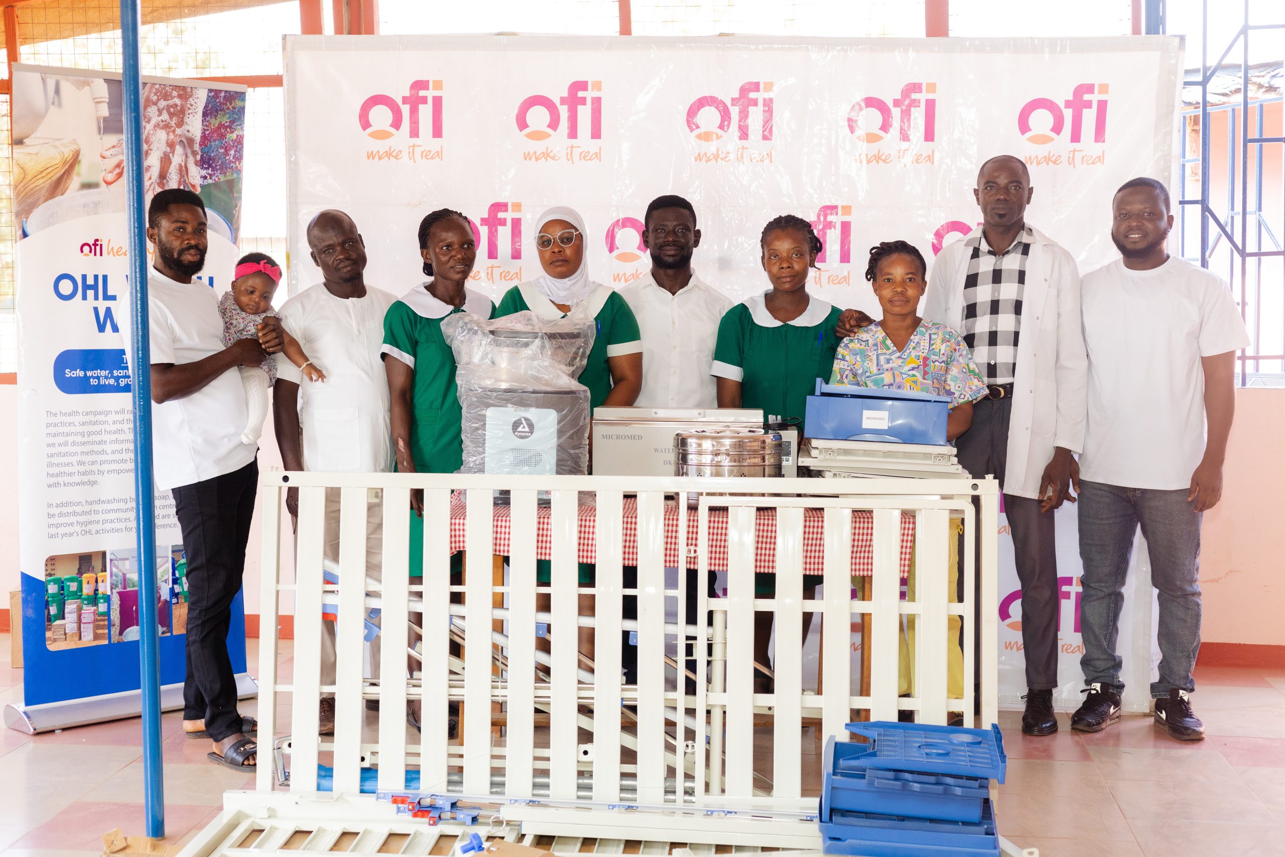ofi refurbishes and donates medical equipment to Donkro Nkwanta Health Facility