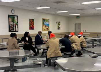 The detainees with Ghana Embassy delegation